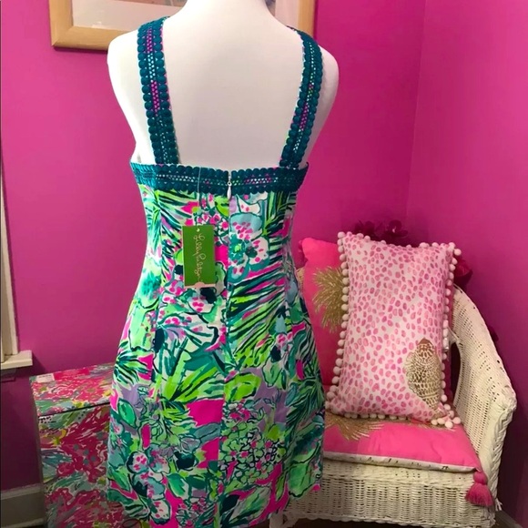 Vena NWT Stretch Shift Dress Early Bloomer Size 4 - Picture 9 of 16